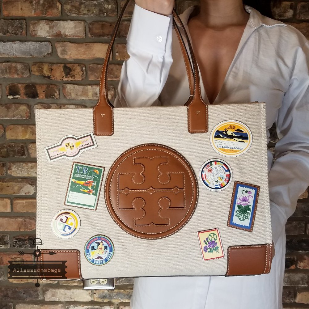 TORY BURCH ella patches tote airline aircraft NWT - Picture 2 of 5